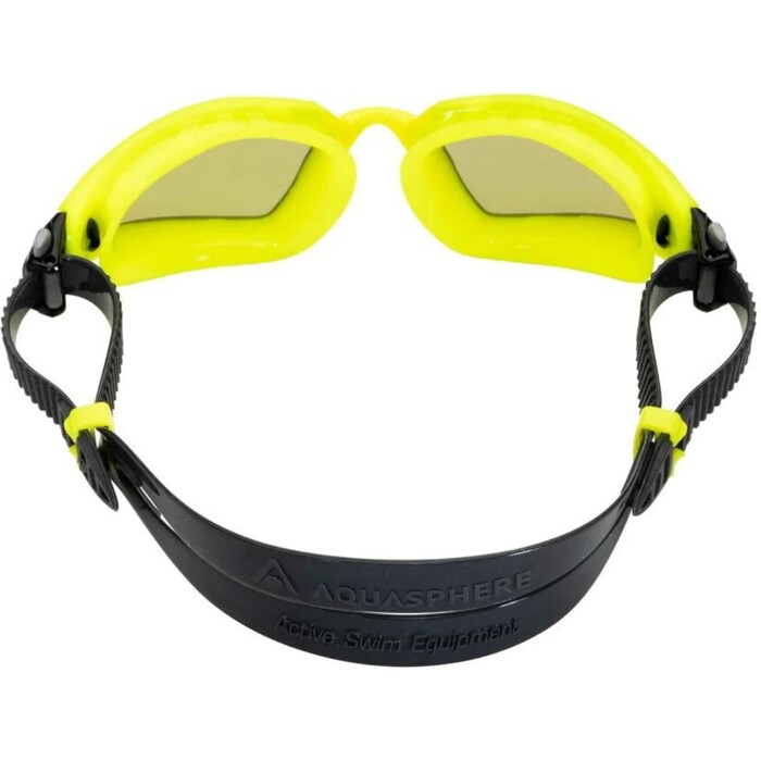 2024 Aquasphere Kayenne Pro Swim Goggles EP3210707LMY - Yellow Titanium Mirrored